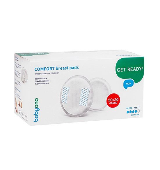 Вкладыши для груди COMFORT 70 шт в индивидуальной упаковке BabyOno