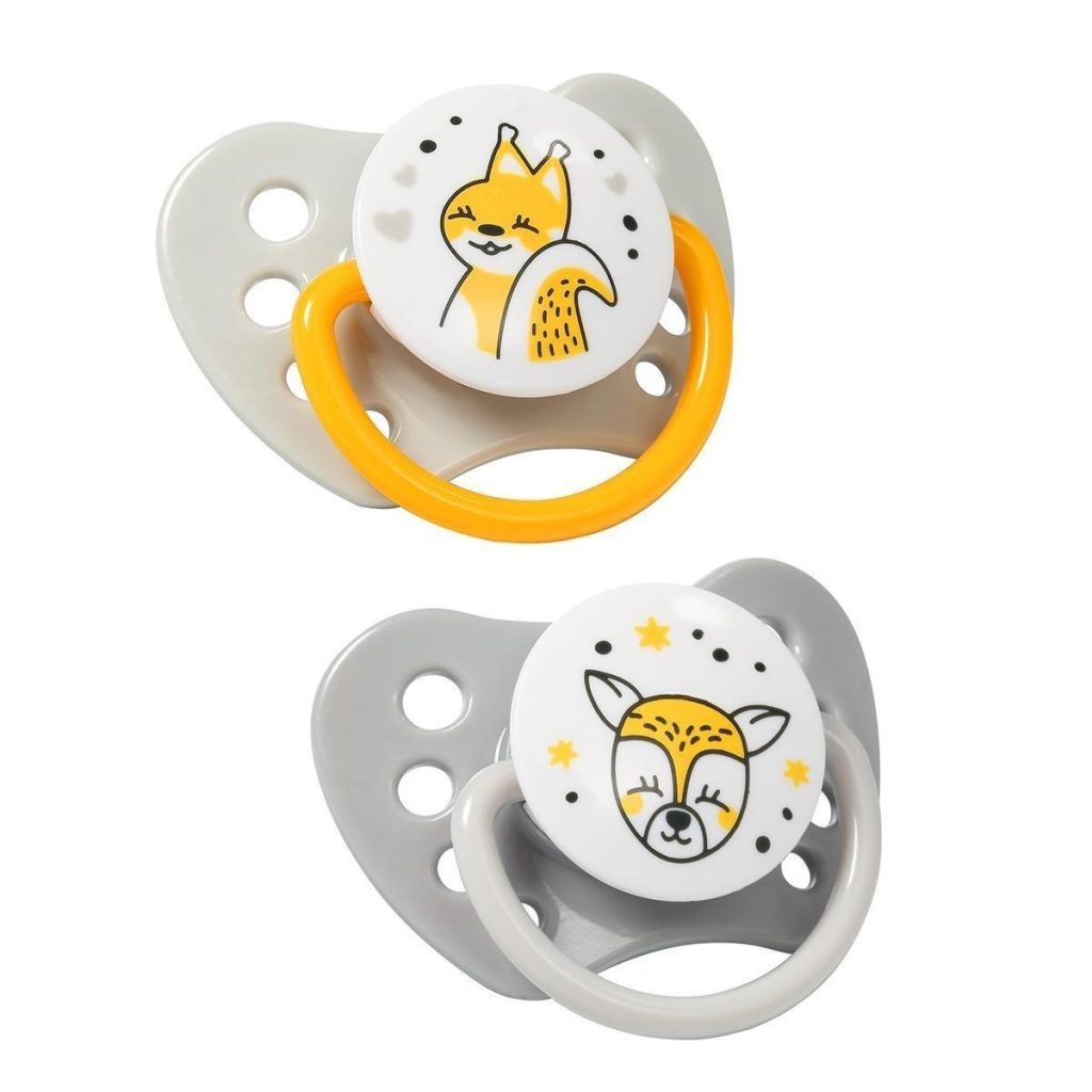 Соска симметричная силиконовая 2 шт. 3-6 мес BabyOno, BPA-free