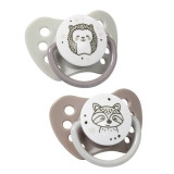 Соска симметричная силиконовая 2 шт. 6-18 мес BabyOno, BPA-free