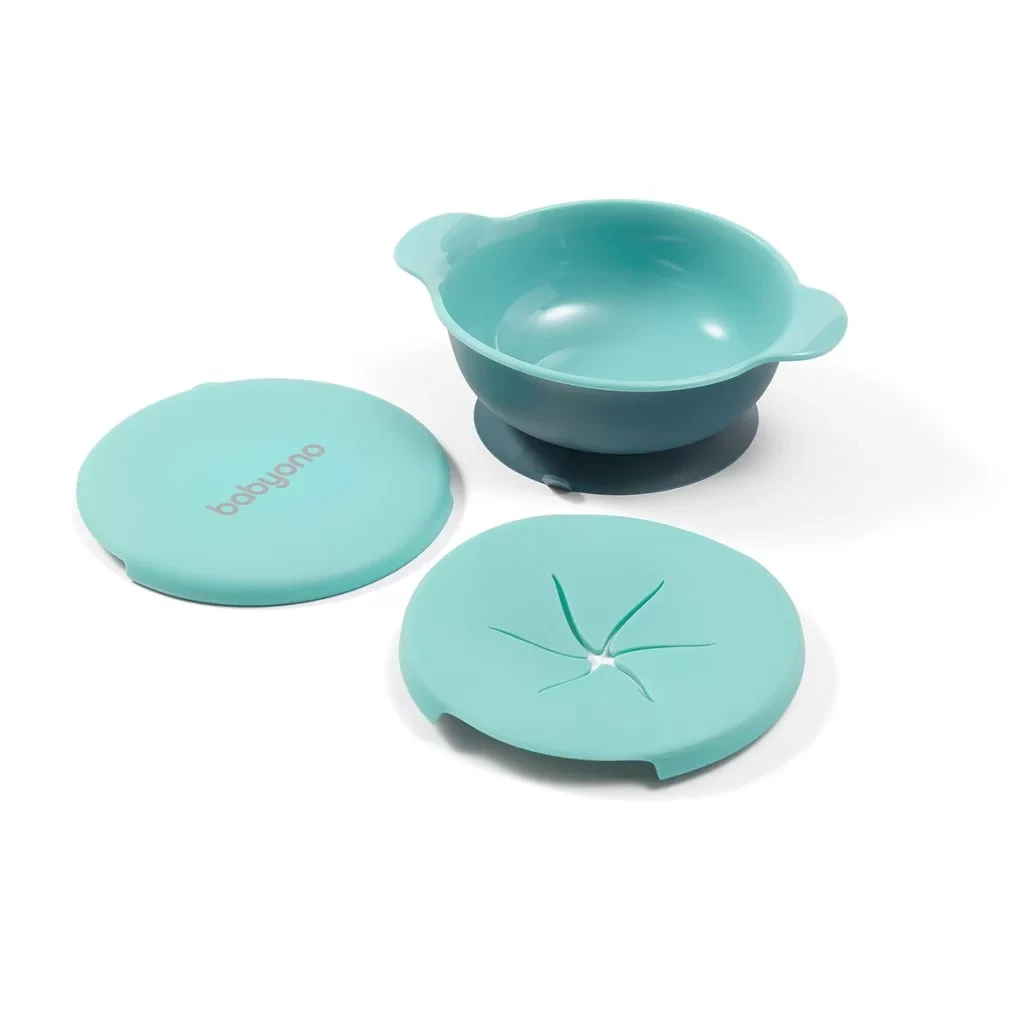 Тарелочка для прикорма и перекусов 6+, 2 крышки Babyono, BPA-free