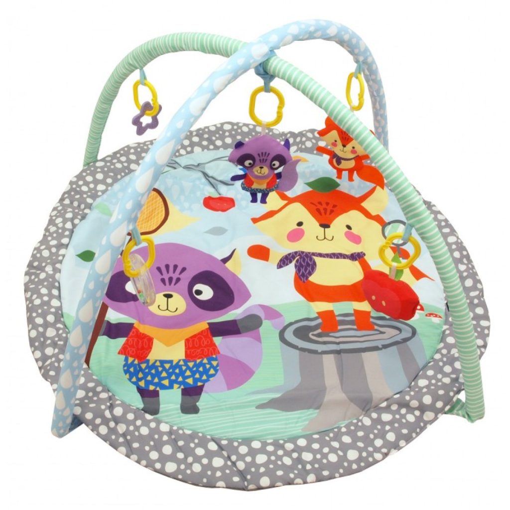Коврик развивающий babymix Енот и лисичка