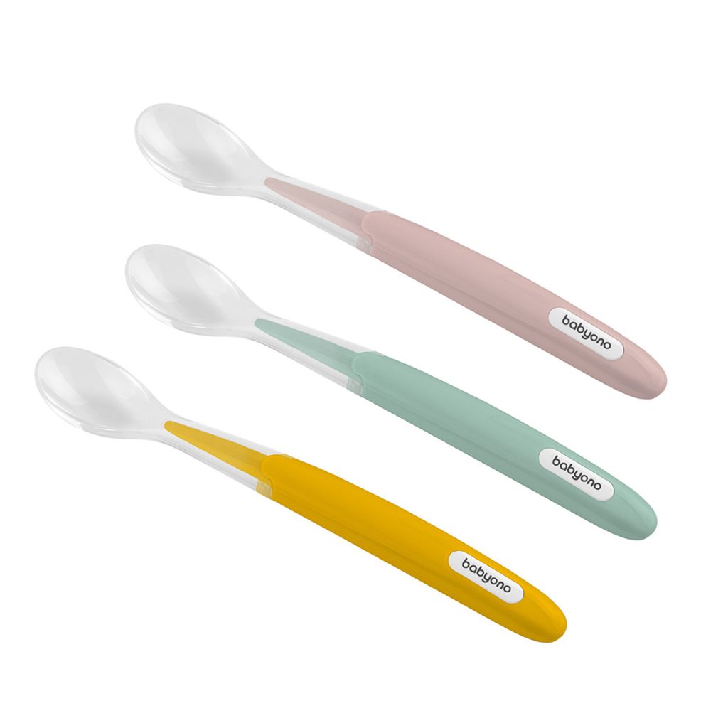 Ложка для прикорма силиконовая, узкая, мягкая Babyono, BPA-free