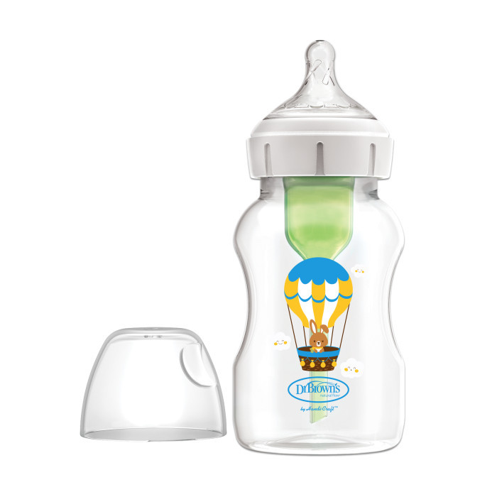 Dr. Brown's Бутылочка с широким горлышком антиколиковая с соской от 3+, 330 мл, BPA-free