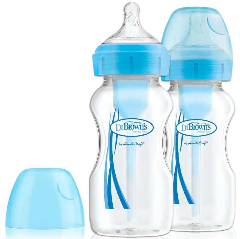 Бутылочка антиколиковая Dr.Brown's, 0+ с широким горлышком 2 шт, 270 мл, BPA-free