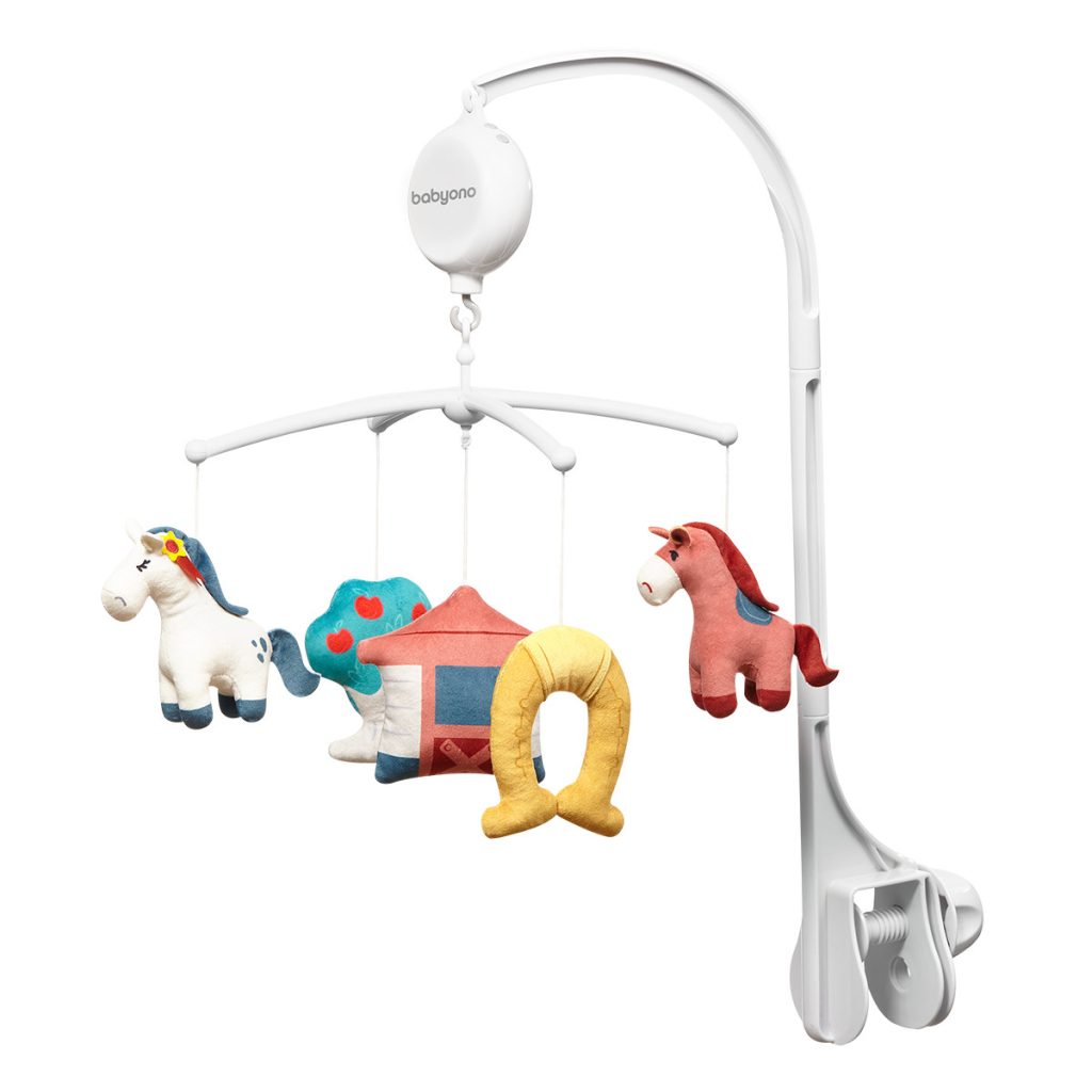 Мобиль для кроватки BABYONO с мелодиями Лошадки