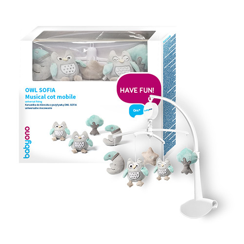 Мобиль для кроватки BABYONO с мелодиями Сова