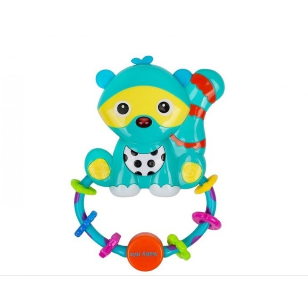 Погремушка музыкальная Енот babymix, пластик BPA-free