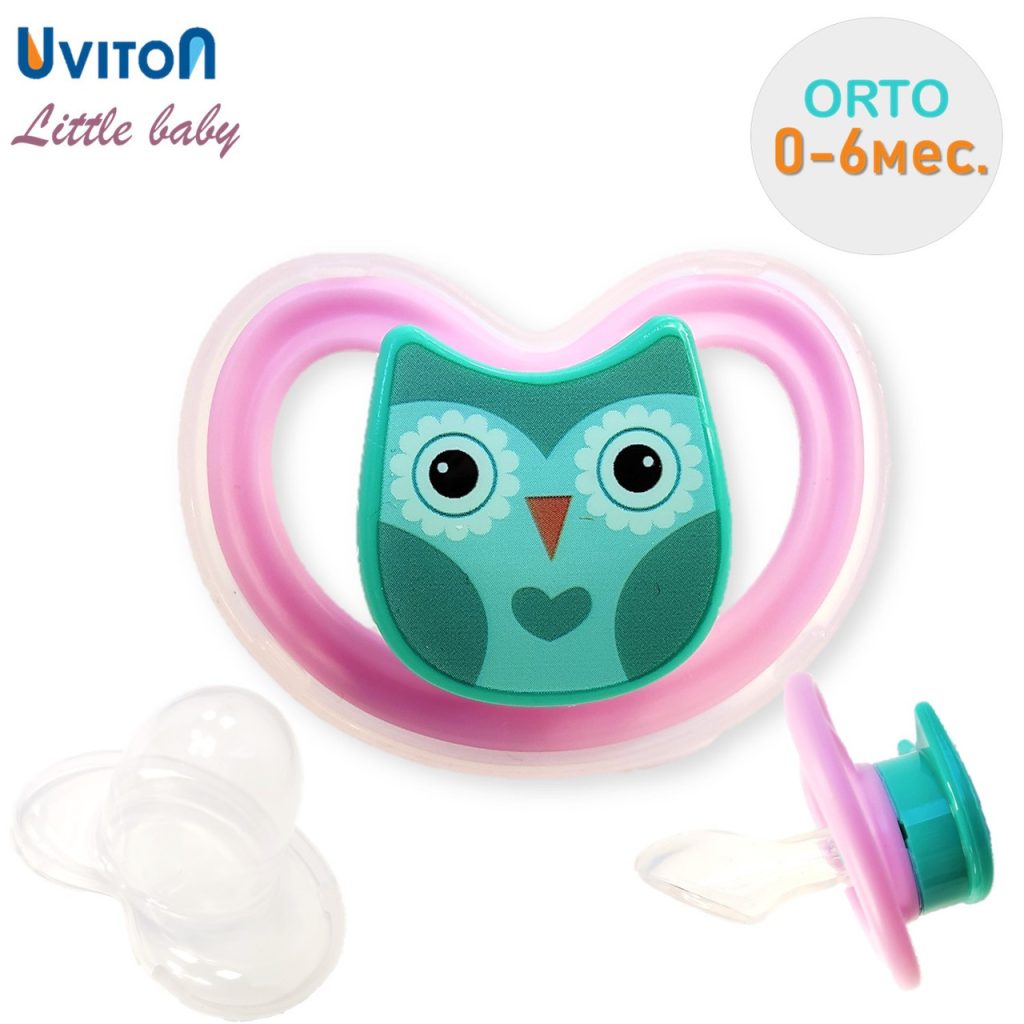 Пустышка силиконовая BPA-free, 0-6 мес Little baby (1шт) UVITON