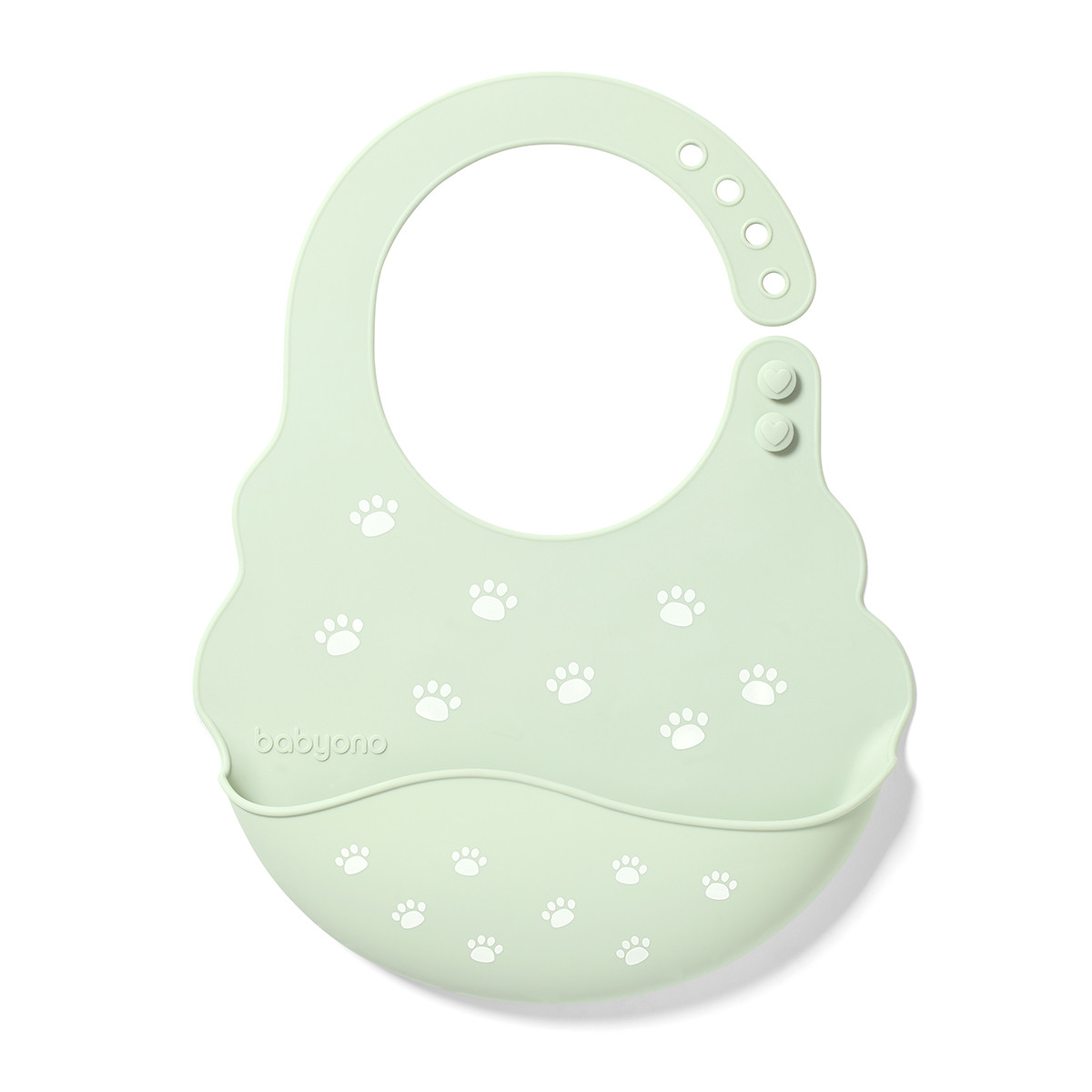 Нагрудник силиконовый BPA-free с регулируемой застежкой BabyOno