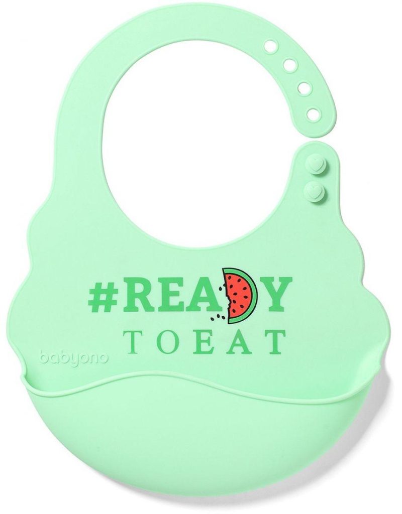 Нагрудник силиконовый BPA-free с регулируемой застежкой BabyOno