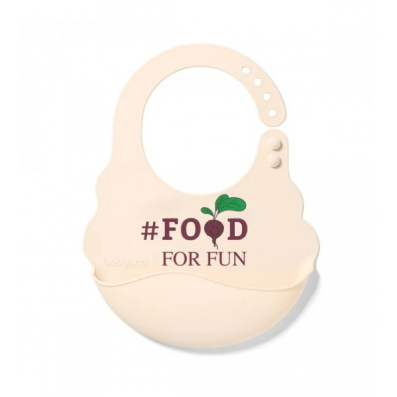 Нагрудник силиконовый BPA-free с регулируемой застежкой BabyOno