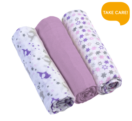 Пеленки муслиновые BABYONO, супермягкие 3 шт