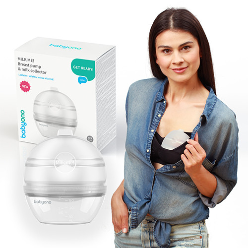 Молокосборник/силиконовый вкладыш для груди MILK ME! BabyOno, защита от подтекающего молока, 60 мл