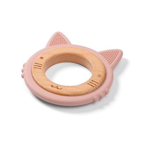 Прорезыватель силиконовый BPA-free с деревянными элементами BabyOno