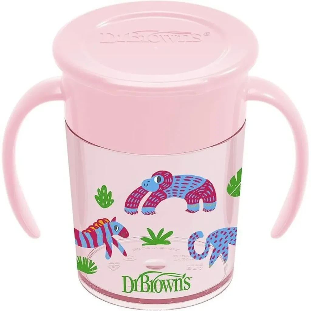 Кружка-НЕПРОЛИВАЙКА Dr.Brown'S 200 мл с 2-мя ручками,  BPA-free