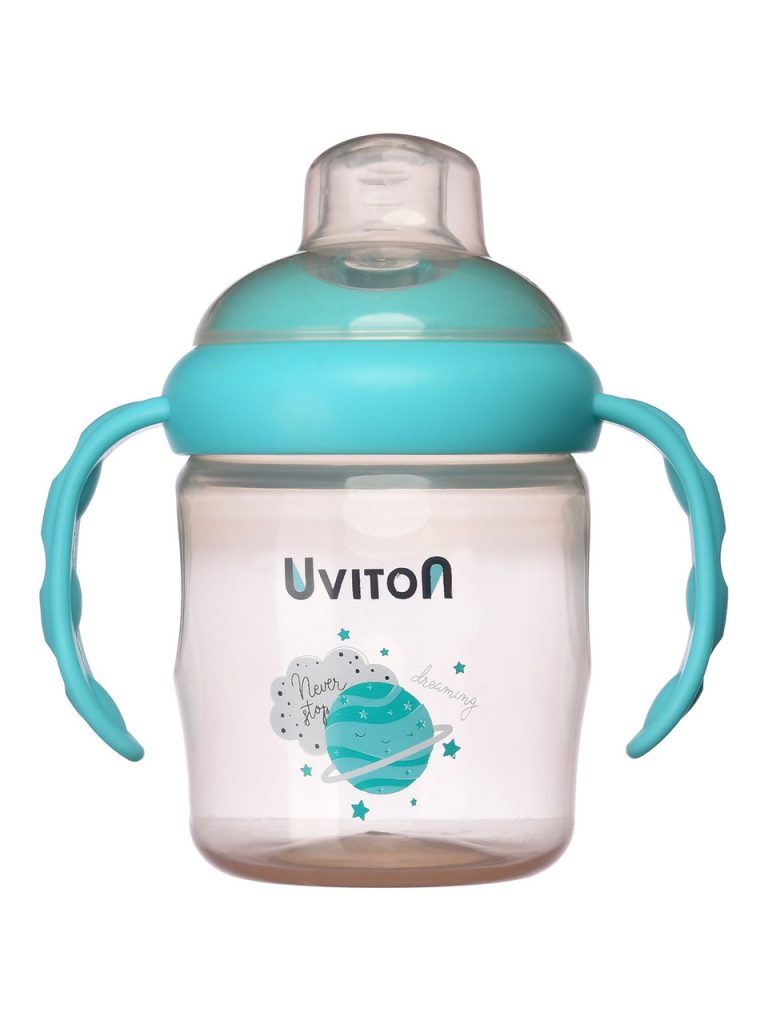 Поильник с мягким носиком, непроливайка Uviton, 230 мл, 1 шт, цвет в ассортимете, BPA-free