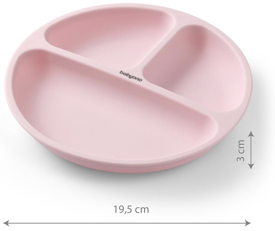 Тарелка с присоской 6+ BabyОno, пластик BPA-free